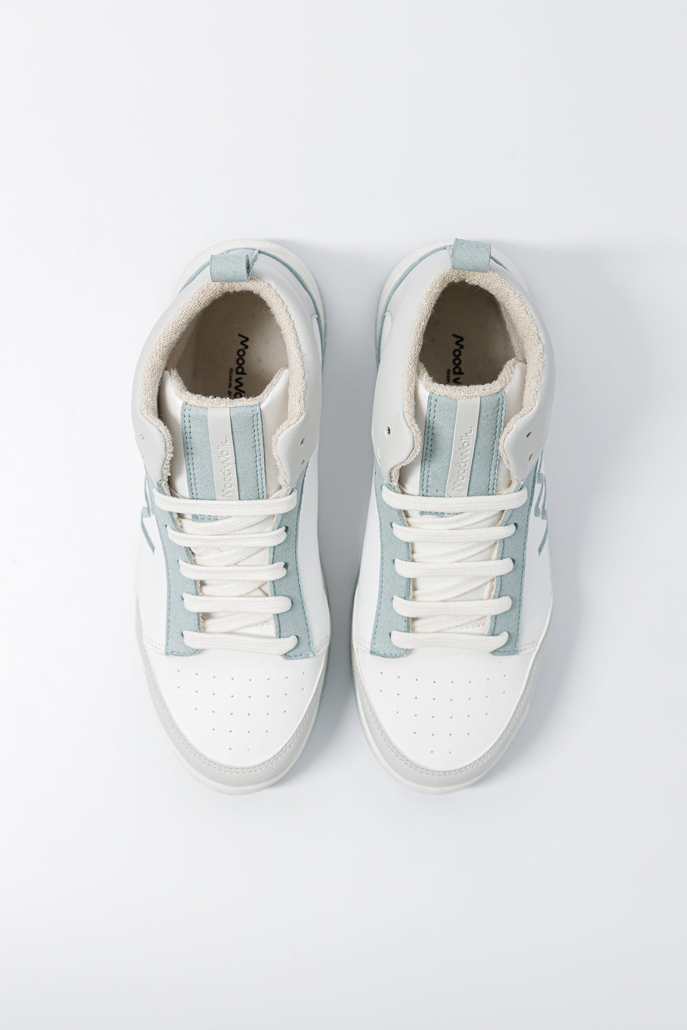 Basket montante vegan Ice Blue – vue de haut