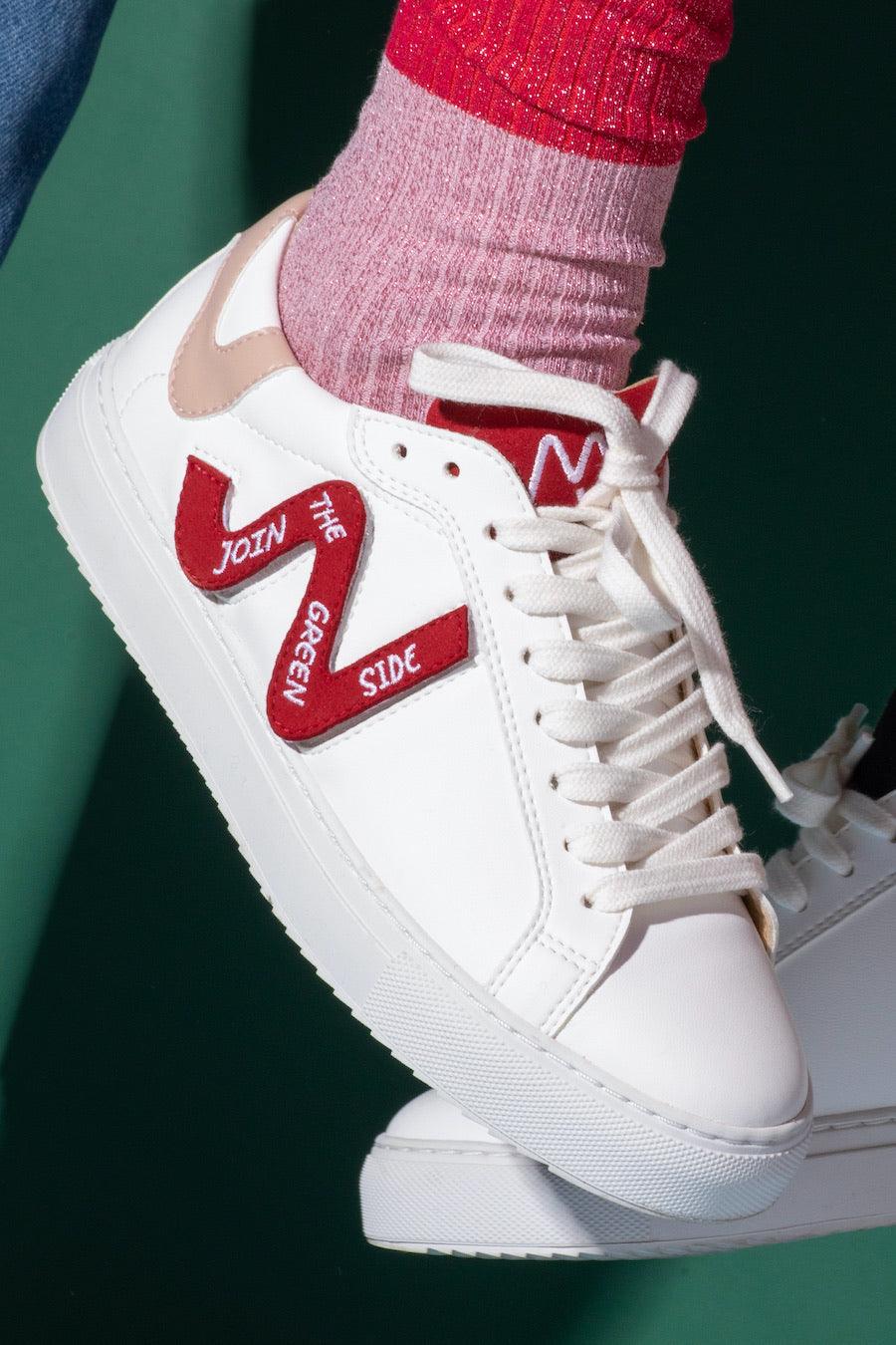 Baskets vegan pour femme rouges Wild Walker