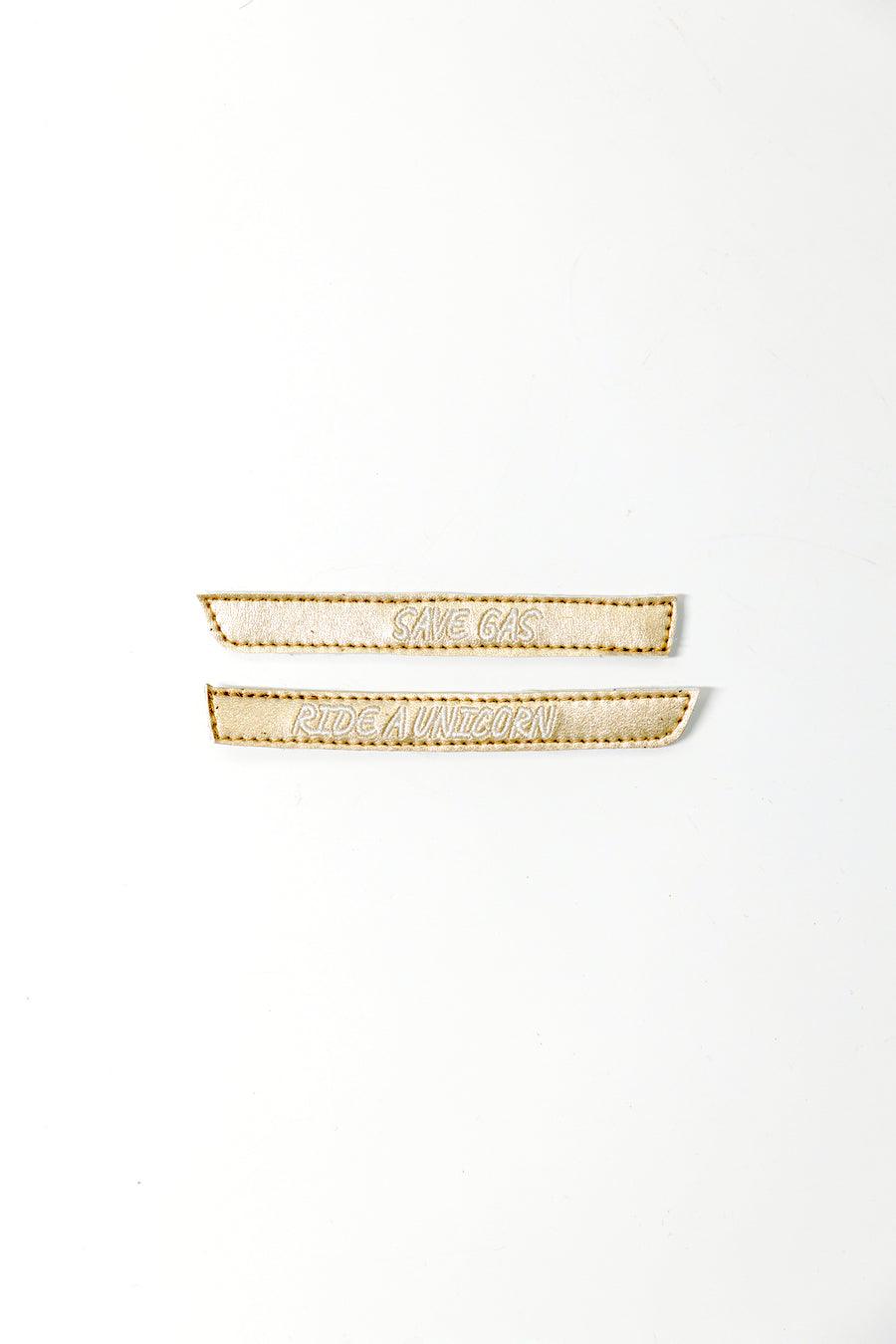 Straps Master Mind dorés pour baskets à scratch vegan
