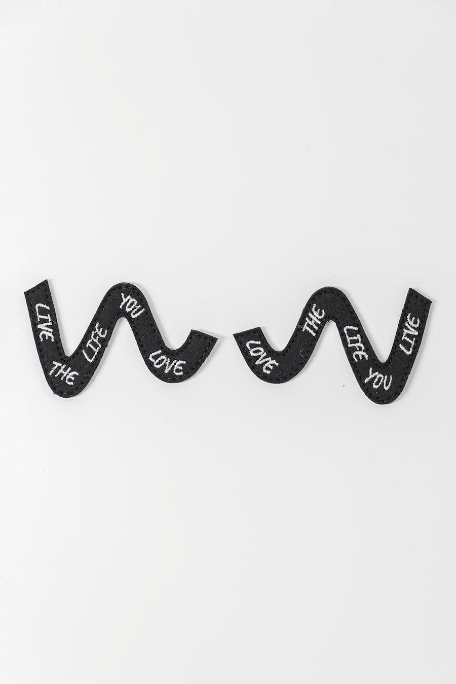 Straps personnalisés Wild Walker noir pour baskets vegan