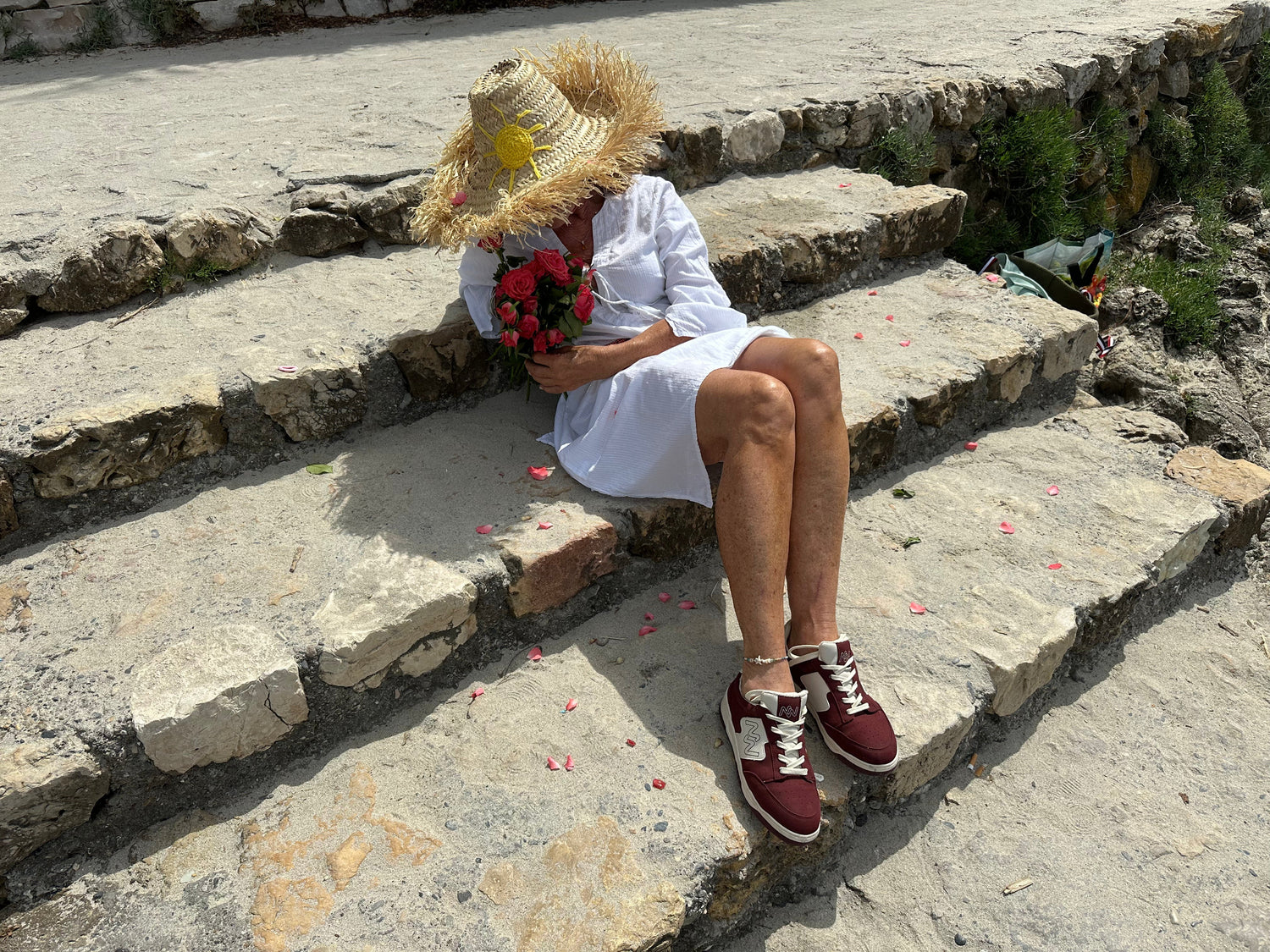 Baskets vegan bordeaux