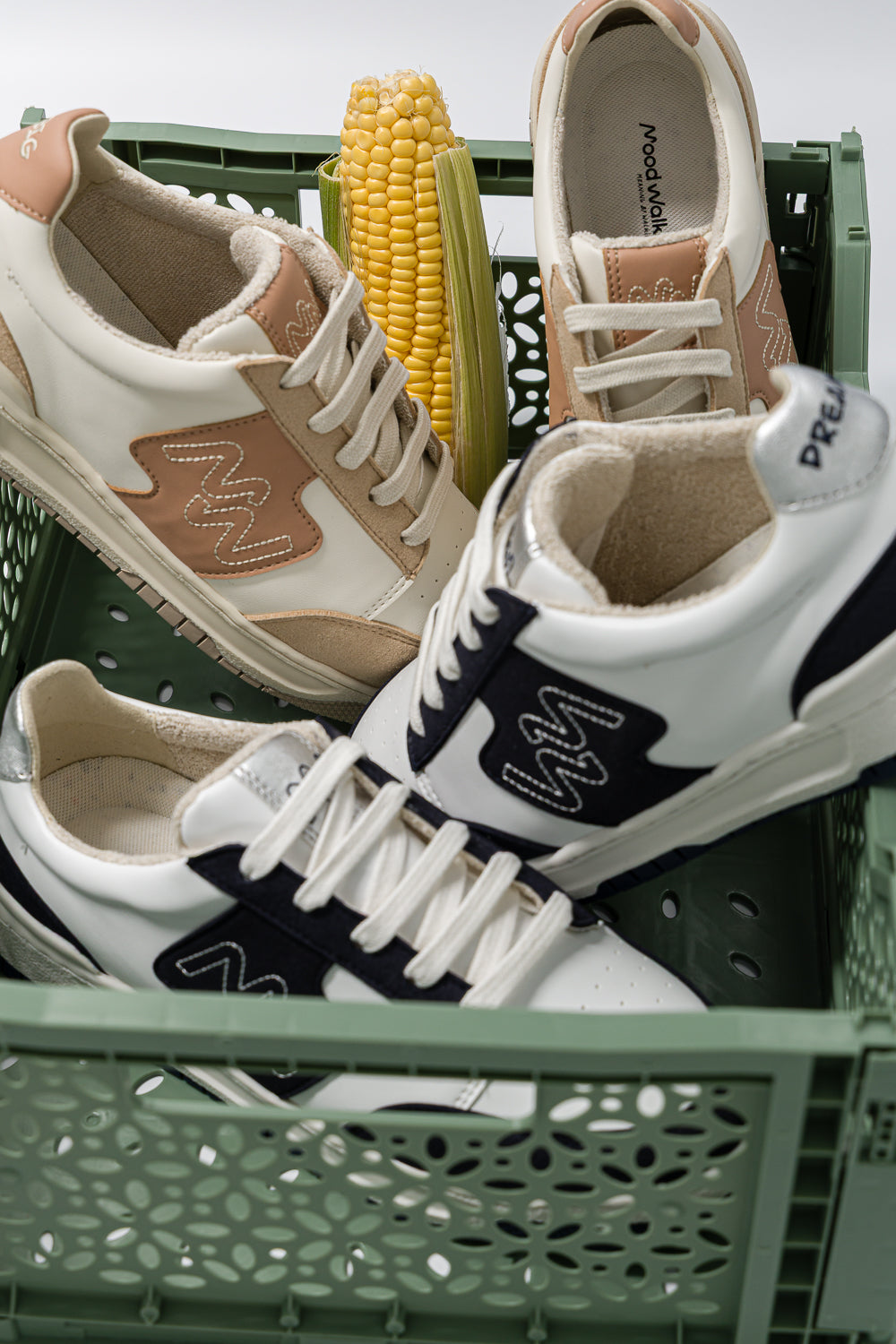 Sneakers vegan en cuir de maïs