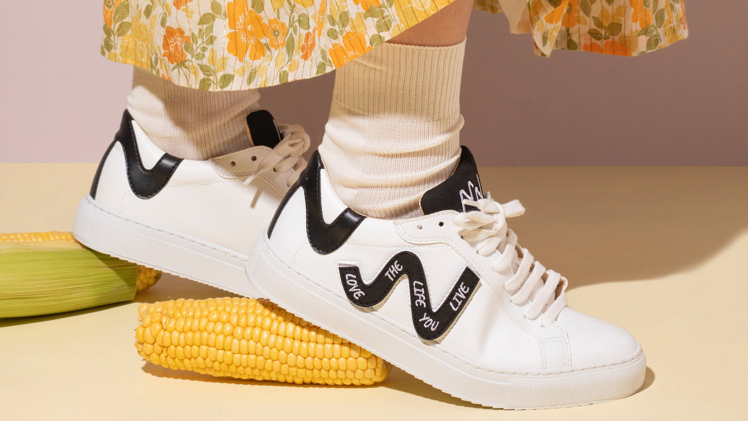 Baskets écologiques, chaussures vegan, cuir de maïs