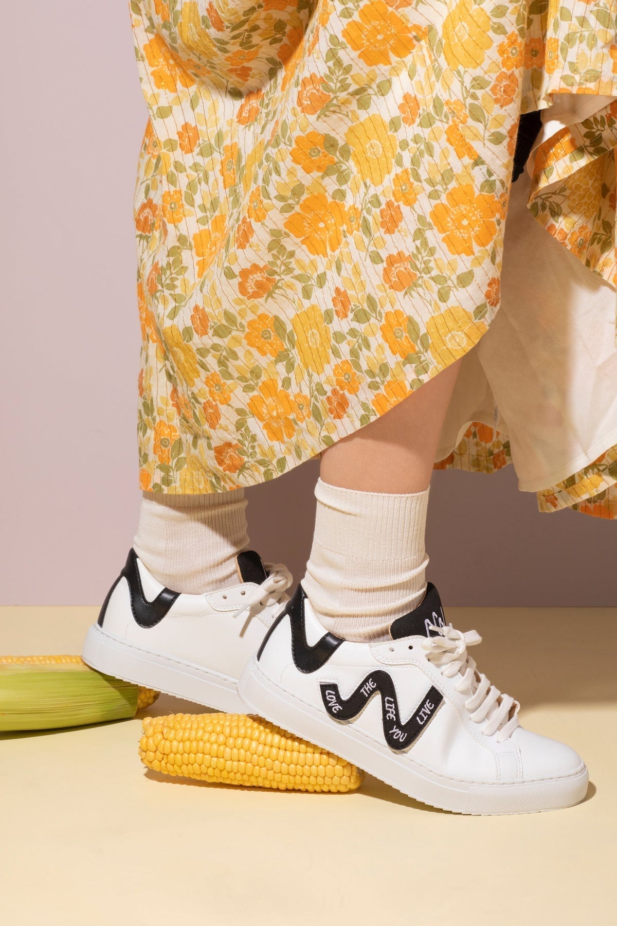 Baskets vegan en maïs