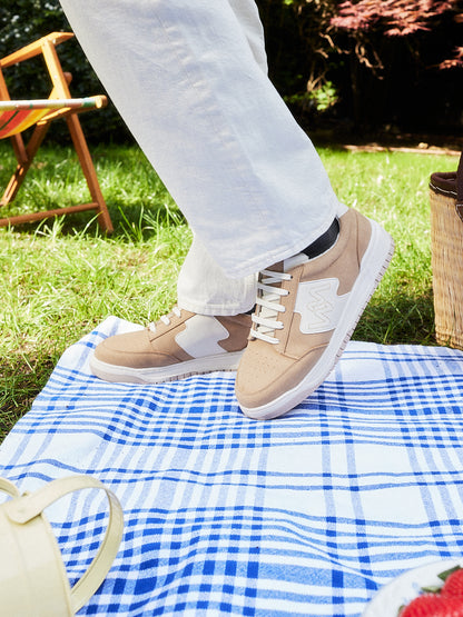 Baskets taupe vintage