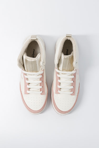 Baskets montantes French Touch Vanilla Rose - vue de haut