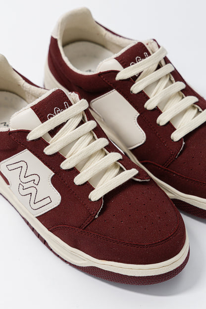 Baskets vegan Dream Big Burgundy - gros plan
